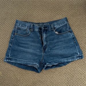 American Eagle high rise cuffed mom shorts